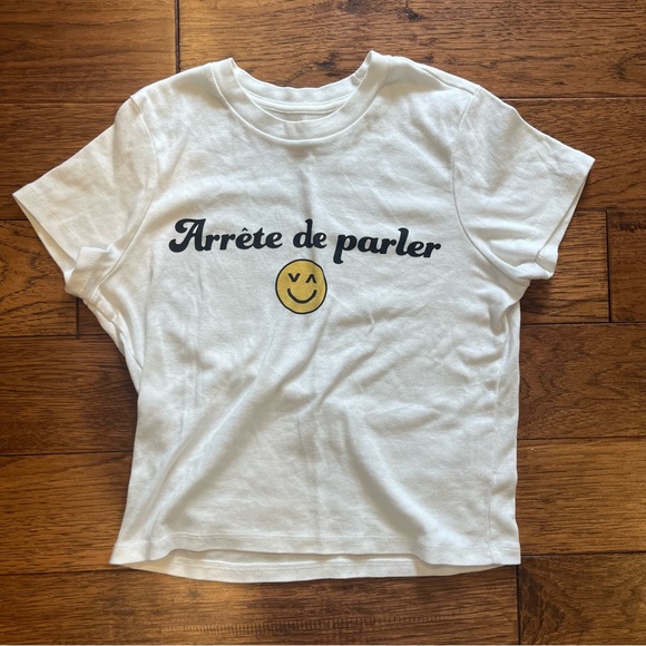 RVCA X Camille Rowe “Arrête de Parler” T-Shirt LIMITED EDITION - Picture 2 of 2